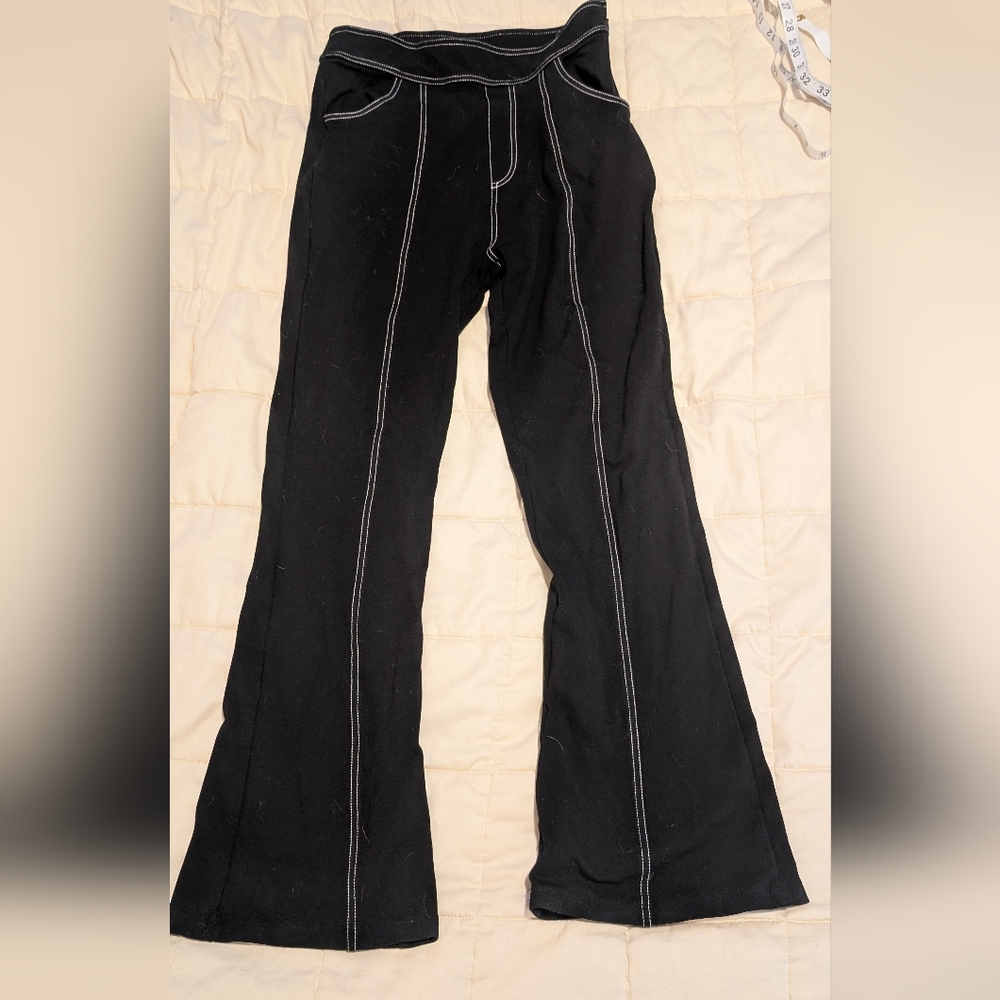 Urban Outfitters Black Pants with White Stitching